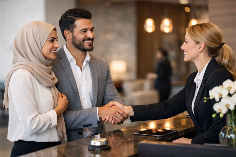 دراسة حالة تحسين انطباع الزوار عند الوصول