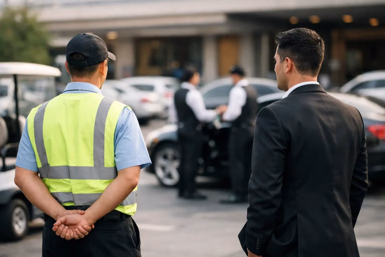 التشغيل الداخلي أم التعاقد الخارجي في مواقف الضيوف