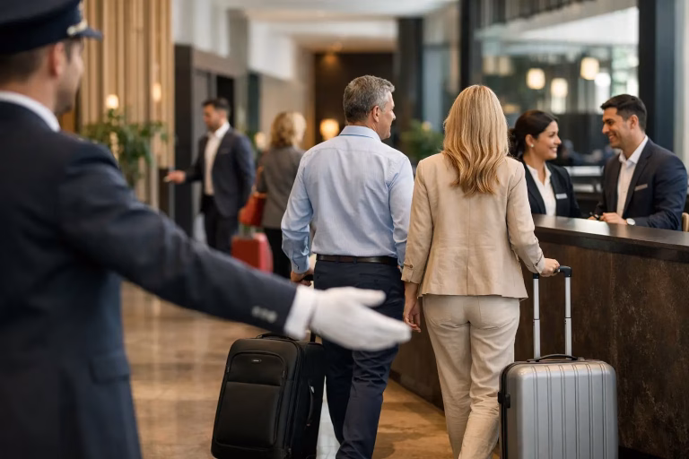 تنظيم وصول الزوار for High-Volume Guest Arrivals